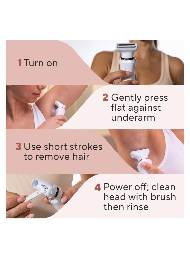 Captaintech Removal Device Epilator Underarm Hair Removal Electric Razor Device Designed to Shave and Contour Womens Sensitive Underarm Area Cordless Groomer Painless for All Skin Types - Image 2