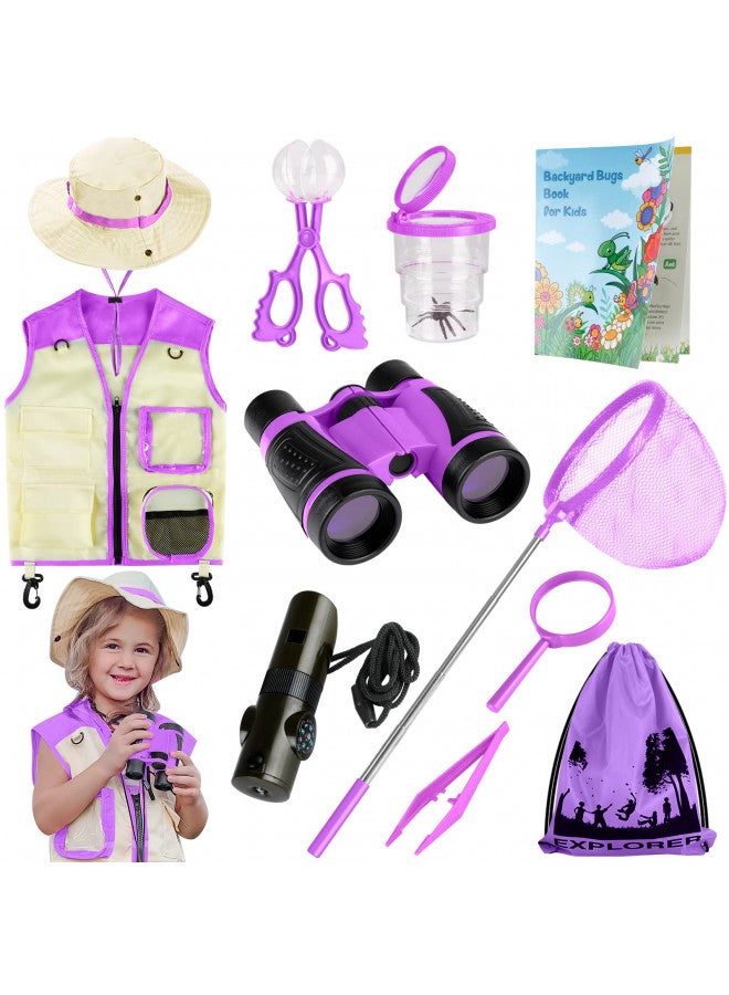 INNOCHEER Explorer Kit & Bug Catcher Kit for Kids Outdoor Exploration for Boys Girls 3-12 Years Old (Purple) - Image 1