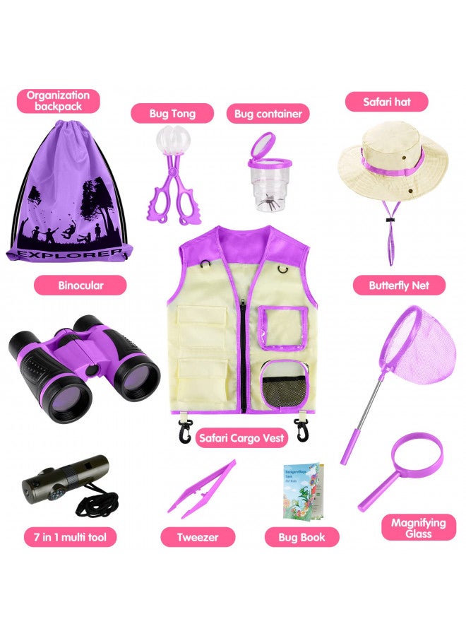 INNOCHEER Explorer Kit & Bug Catcher Kit for Kids Outdoor Exploration for Boys Girls 3-12 Years Old (Purple) - Image 4