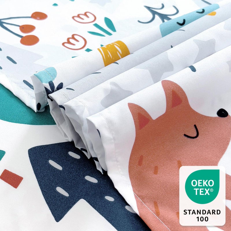Homilay Full Sheet Set Kids - Cute Fox 4 Pieces Soft Microfiber Cartoon Style Bedsheets for Boys Girls Teens, Oeko TEX, Breathable Deep Pocket Sheets(Forest Animals) - Image 4