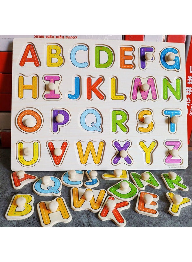 NIBEMINENT Wooden Jigsaw Puzzle for Kids 1-3 Years Old, Toy Puzzles, Wood Games, Gift for Boys and Girls - Image 1