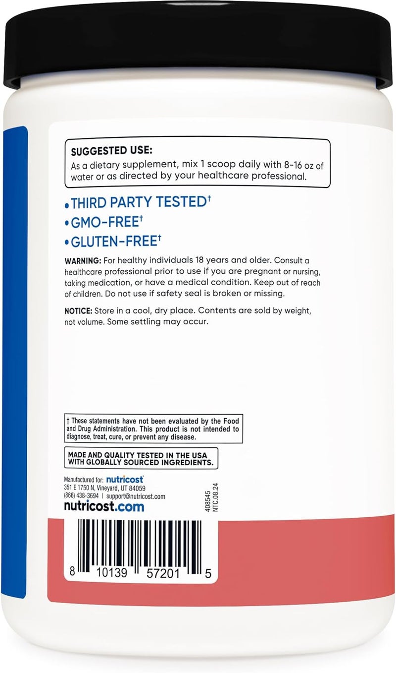 Nutricost BCAA  Hydration Powder Raspberry Lemonade 30 Servings  Branched Chain Amino Acids with Hydration Complex  GlutenFree NonGMO - Image 4