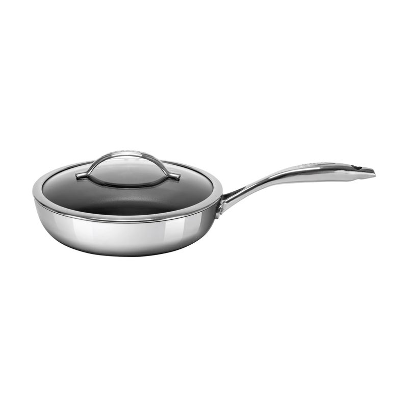 SCANPAN Scanpan HaptIQ 275qt1025in Nonstick Induction Suitable Cov Saute Pan Mirror Polished Stainless Exterior 