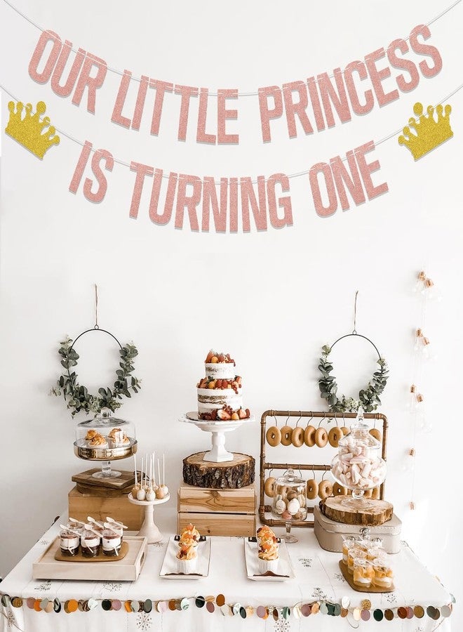 WFKLDF Our Little Princess 1st Birthday Party Decorations, Princess Theme Happy Birthday Decor, Girls Baby Shower Party Supplies - Image 5