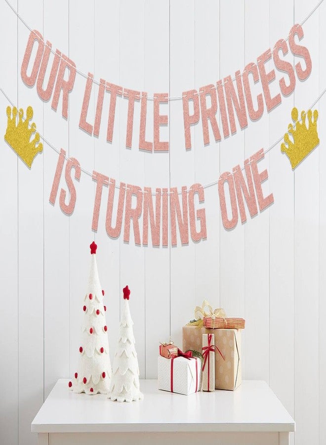 WFKLDF Our Little Princess 1st Birthday Party Decorations, Princess Theme Happy Birthday Decor, Girls Baby Shower Party Supplies - Image 4