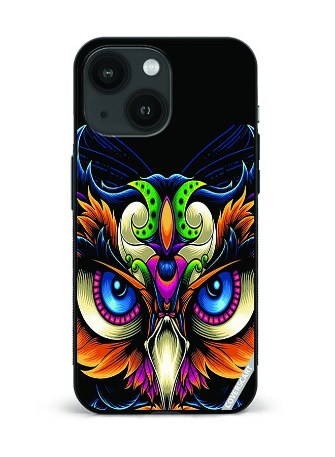 Protective Case Cover For Apple iPhone 15 Plus Owl Eye Design Multicolour