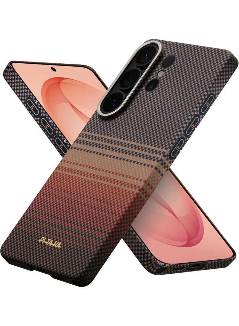 PITAKA غطاء PITAKA لهاتف سامسونج جالاكسي S26 ألترا، غلاف واقي من ألياف الأراميد ذات الدرجة الجوية، غلاف رفيع متوافق مع مغناطيس ماج سيف، خفيف الوزن ومقاوم للخدوش مع حماية مرتفعة للكاميرا - غروب الشمس - Image 1