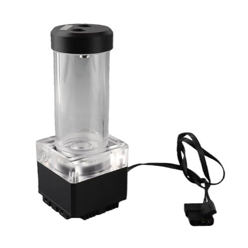 Yoidesu Pump/Reservoir Combo for Water Cooling System,650L / H CPU Water Cooling Pump Radiator,Integrated,POM PMMA PUB-FS6PD-17 (Black) - Image 1