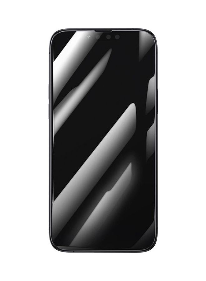 بي جي إم لاصقة حماية للشاشة من الزجاج المقوى بتغطية كاملة لهاتف آيفون 13/13 برو أسود - Image 1