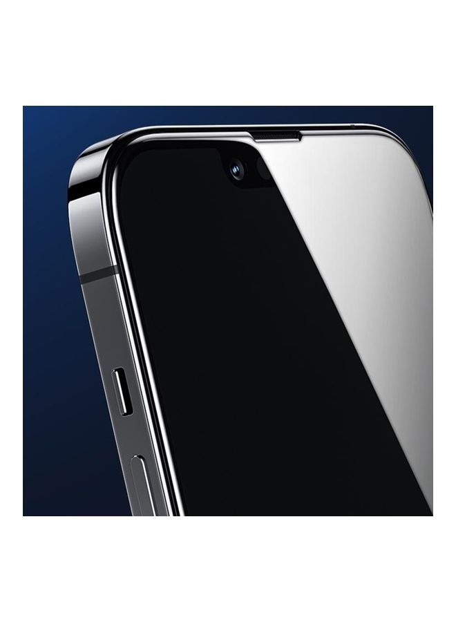 بي جي إم لاصقة حماية للشاشة من الزجاج المقوى بتغطية كاملة لهاتف آيفون 13/13 برو أسود - Image 4