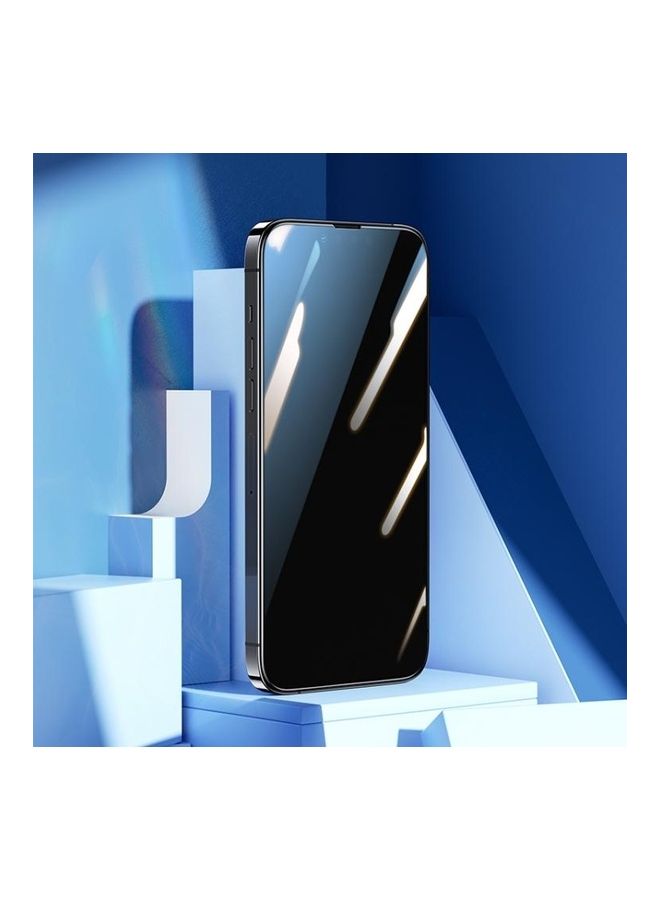 بي جي إم لاصقة حماية للشاشة من الزجاج المقوى بتغطية كاملة لهاتف آيفون 13/13 برو أسود - Image 2