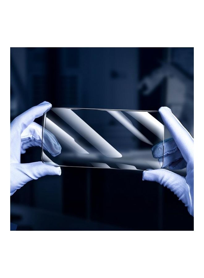 بي جي إم لاصقة حماية للشاشة من الزجاج المقوى بتغطية كاملة لهاتف آيفون 13/13 برو أسود - Image 5