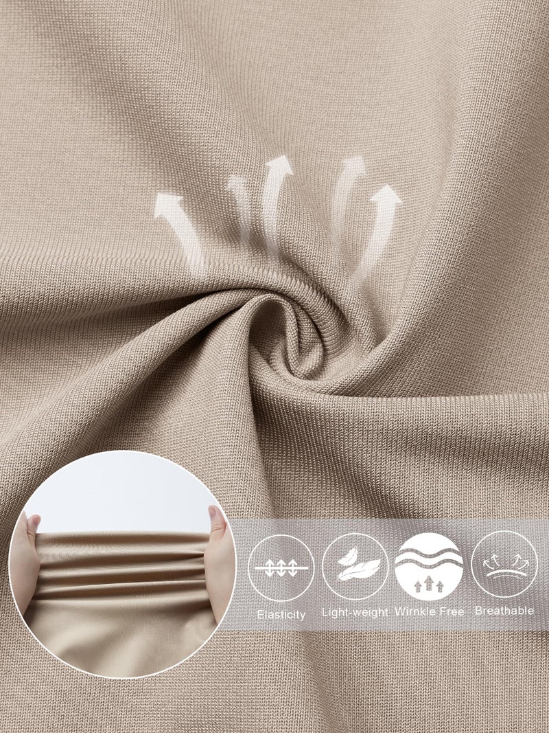 Libin Women's Golf Pants 29" Stretch Straight Leg Work Dress Slacks Office Business Casual Pants for Hiking Travel Lightweight,Khaki 08 - Image 3