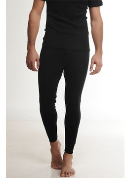 Hasyün 4001&4002 Men's Long Sleeve Thermal Wool Underwear Set-Black  - Image 2