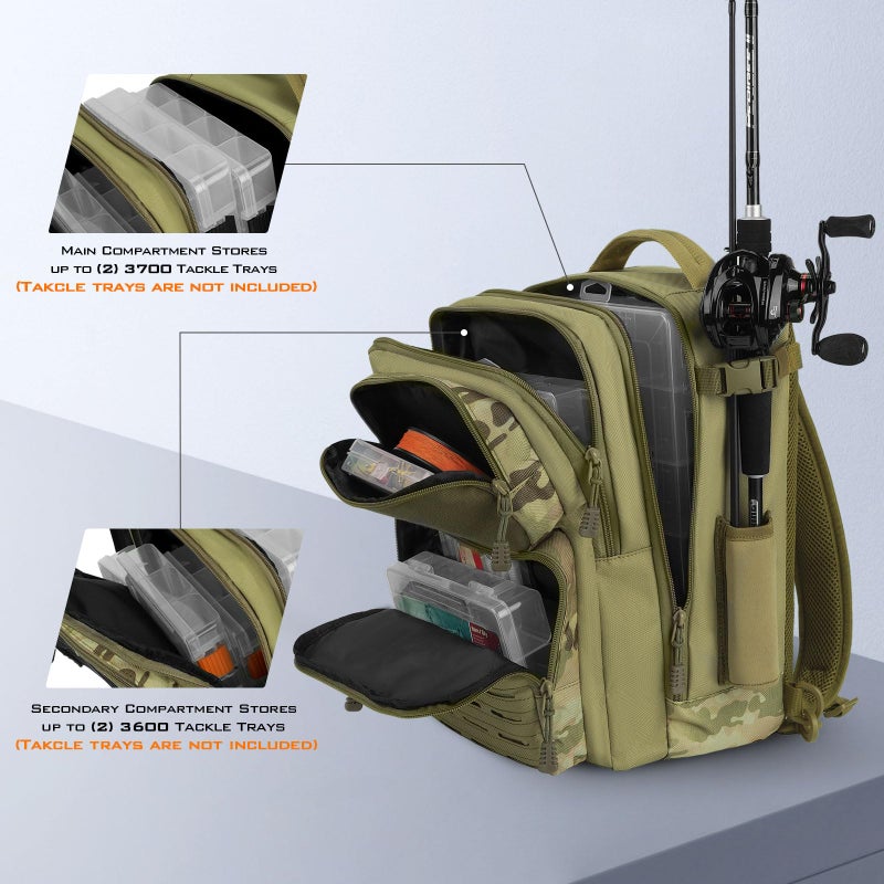 KastKing BlowBak Tactical Sling Tackle Bag-Lightweight Fishing Backpack Storge Fishing Gear and Equipment,Gift for Men - Image 4