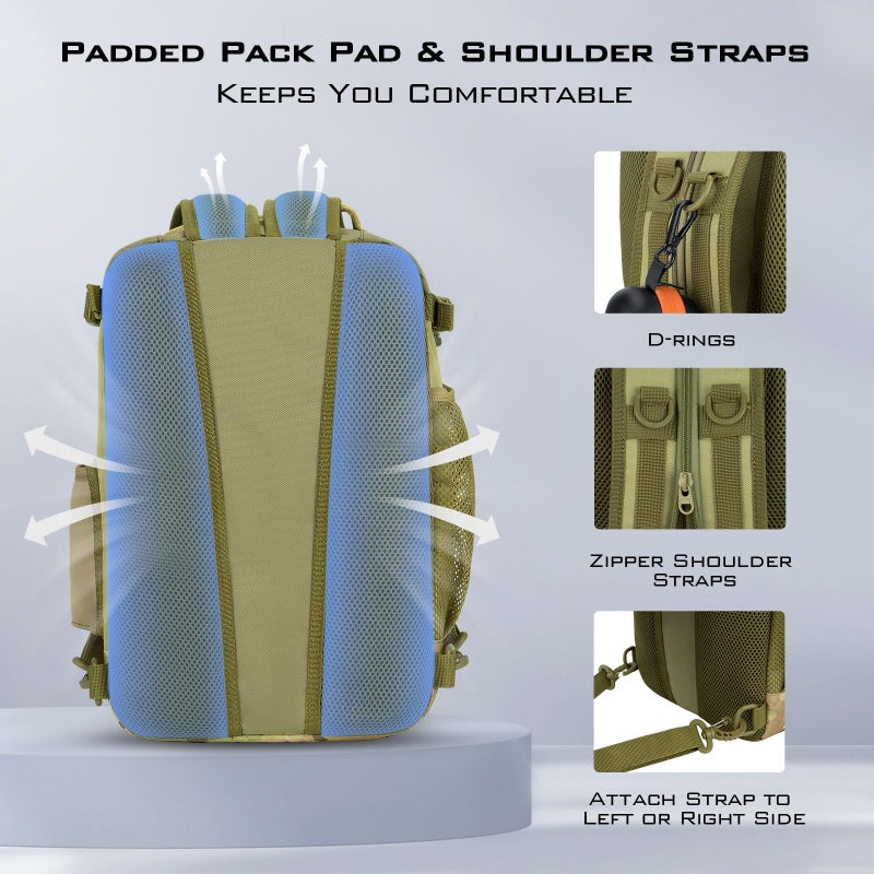 KastKing BlowBak Tactical Sling Tackle Bag-Lightweight Fishing Backpack Storge Fishing Gear and Equipment,Gift for Men - Image 5