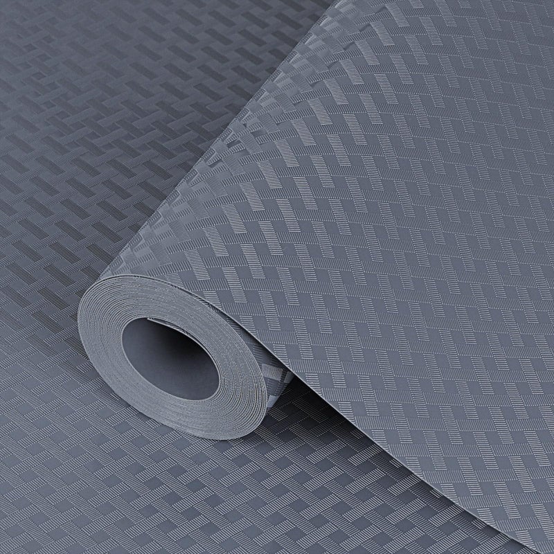 Drawer Liners Hersvin 50cmx600cm Kitchen Shelf Liners NonAdhesive Cabinet Mats Cupboard Protector EVA Plastic Lining Waterproof Washable Wipeable AntiSlip Mats GrayCrossed Stripe