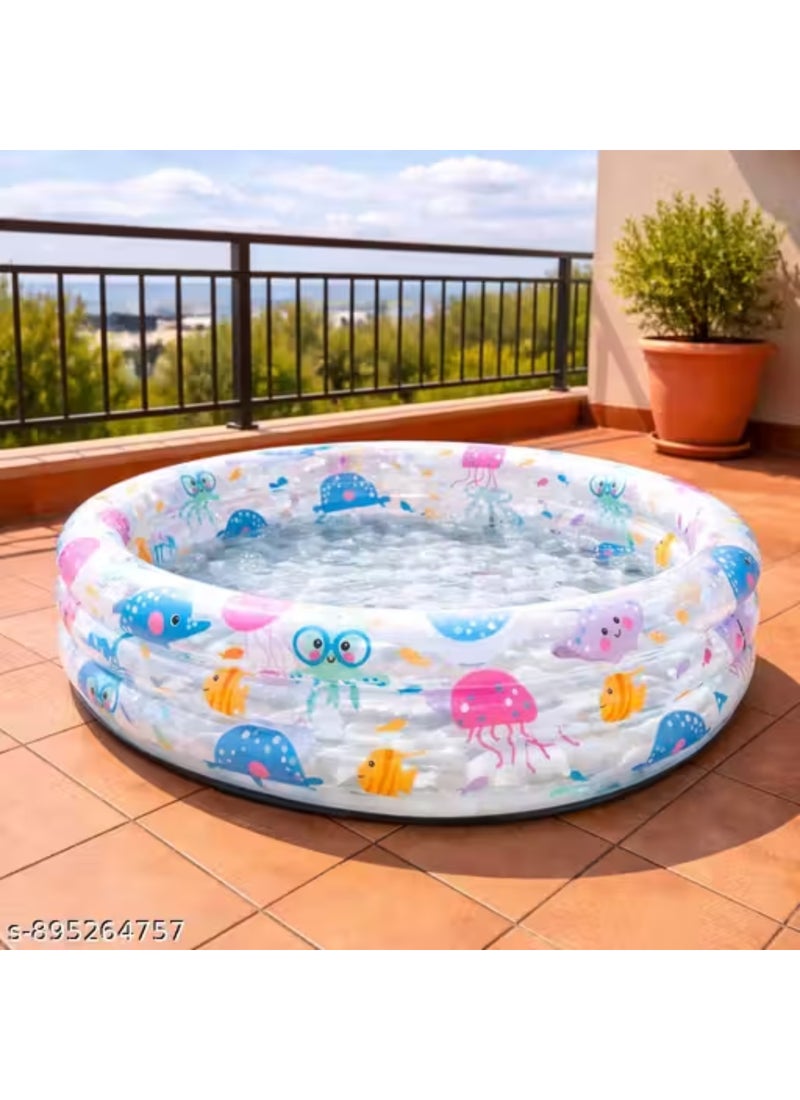 INTEX Beach Buddies 3-Ring Baby Pool 61x22cm Multicolour Ages 3+ 61x22cm - Image 2