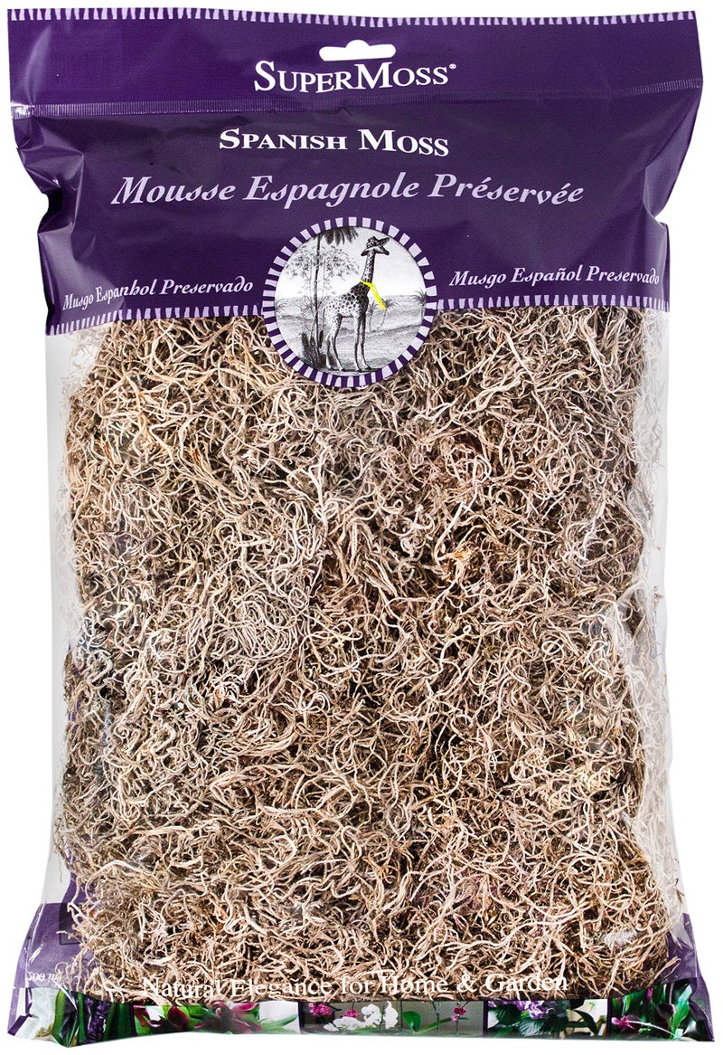 SuperMoss (26911) Spanish Moss Dried, Natural, 8 Ounces (Pack of 1) - Image 1