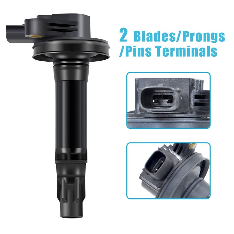 MAS 6Pcs Ignition Coil Pack & 6Pcs Motorcraft Platinum Spark Plug SP520 Compatible with Ford Flex Fusion Lincoln MKS MKZ 3.7 3.5 V6 Replacement for UF553 SP589 - Image 3