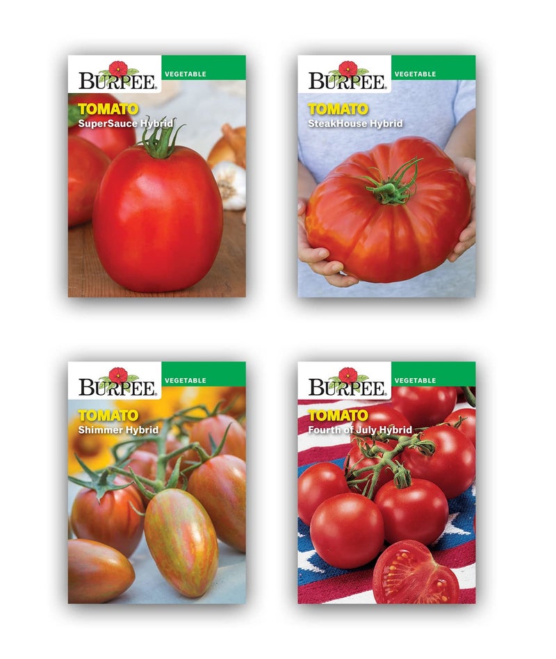Burpee Burpee Best Starter Kit | SuperSauce, Fourth of July, Shimmer & Steakhouse | 4 Tomato Seed Packets, 4 Pots, 4 Coir Pellets & 4 Plant Markers  - Image 4