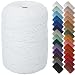 NOANTA White Macrame Cord 3mm x 328yards Colored Macrame Rope Cotton Rope Macrame Yarn Colorful Cotton Craft Cord for Wall Hanging Plant Hangers Crafts Knitting - Image 2