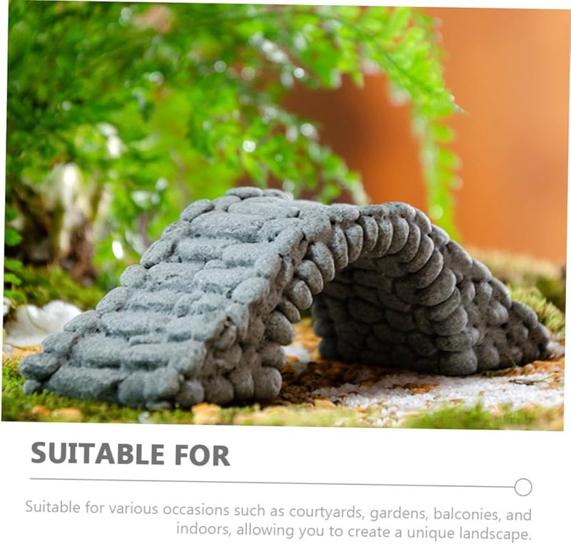 نموذج جسر مصغر من الراتنج لتزيين بونساي الحدائق للفناءات والشرفات والديكور الداخلي - Image 4