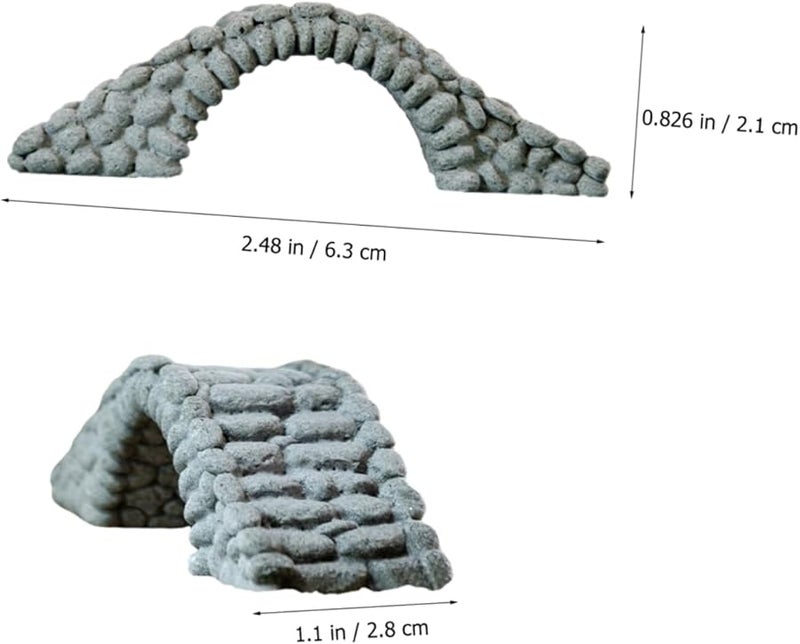نموذج جسر مصغر من الراتنج لتزيين بونساي الحدائق للفناءات والشرفات والديكور الداخلي - Image 3