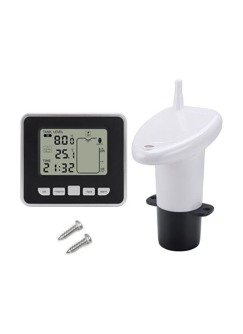 Ultrasonic Level Gauge Water Level Sensor Transmitter Water Tank Liquid Depth Level Meter With Lcd Digital Display Supports Tank Liquid Level High Low Alarm Tank Liquid Empty Alert