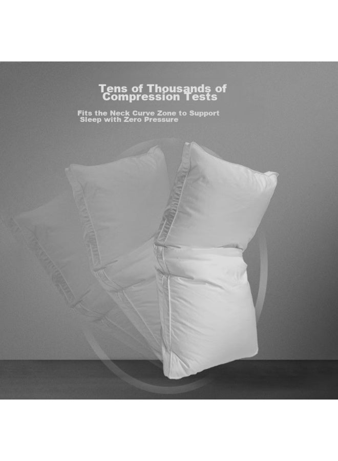 La Torretta Pillow, Down Pillow, 95% White Goose Down Pillow Core, High-elasticity Star-rated Hotel Satin Goose Down Pillow, One Piece - Image 4