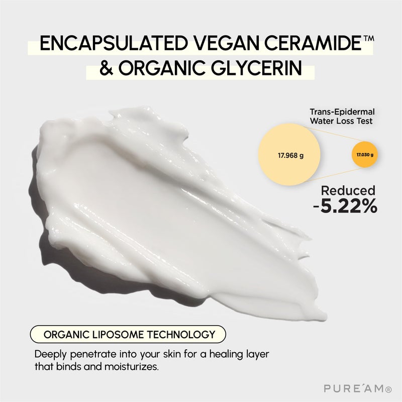 PURE'AM Korean Moisturizer For Dry & Sensitive Skin, Vegan & Hydrating Face Cream For Women, 75ml (2.5 Fl Oz) - Image 5