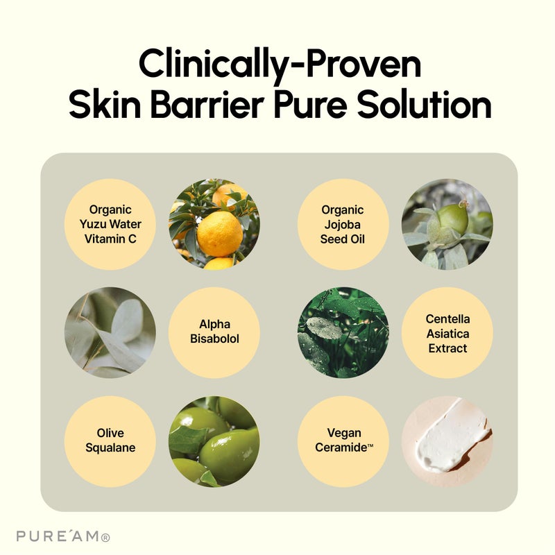 PURE'AM Korean Moisturizer For Dry & Sensitive Skin, Vegan & Hydrating Face Cream For Women, 75ml (2.5 Fl Oz) - Image 3