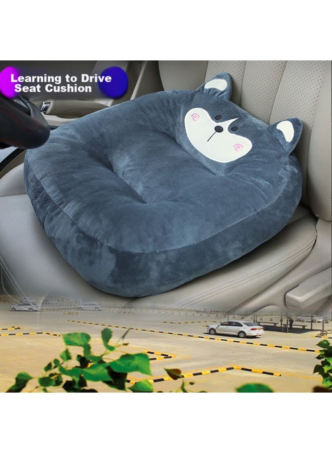 Ornaments Huashi Car Seat Cushion Height Increase Pad Suitable For Byd All Seasons Universal Driving Practice Seat Cartoon Driving Test Husky - Image 1