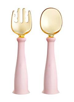 Babycare Babycare - Spoon and Fork Set Pink – BPA-Free, Soft-Edged Utensils for Babies and Toddlers, Safety Approved  - Image 1