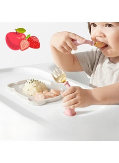 Babycare Babycare - Spoon and Fork Set Pink – BPA-Free, Soft-Edged Utensils for Babies and Toddlers, Safety Approved  - Image 3