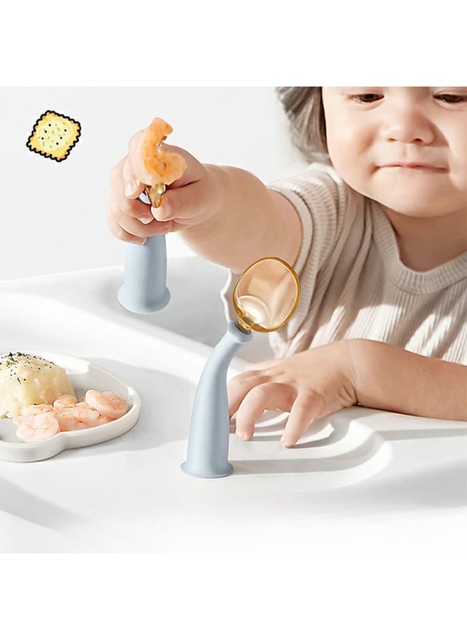 Babycare - Babycare - Spoon and Fork Set Pink – BPA-Free, Soft-Edged Utensils for Babies and Toddlers, Safety Approved - Image 1
