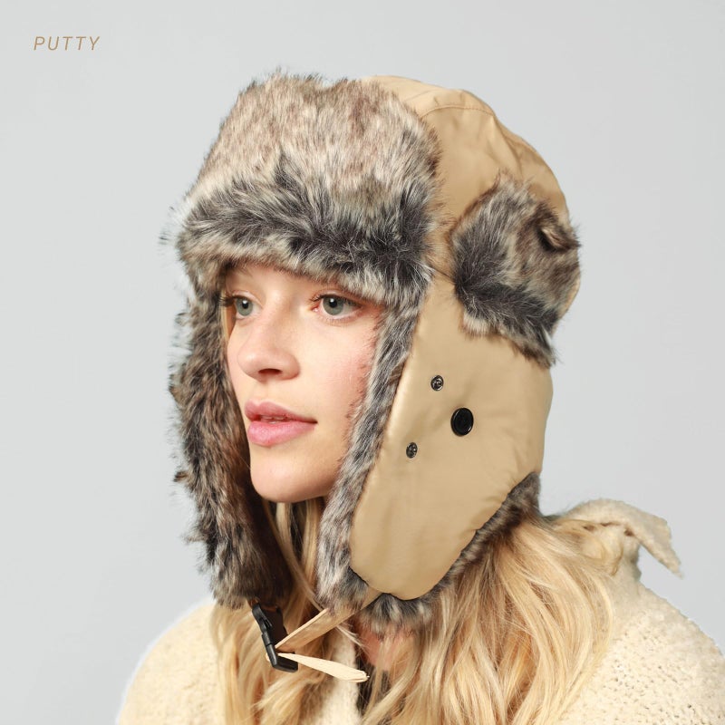 CHOK.LIDS Waterproof Winter Trappers Unisex Premium Strength Ushanka Ear Flap Chin Strap Cold Weather Outdoor (White) - Image 5