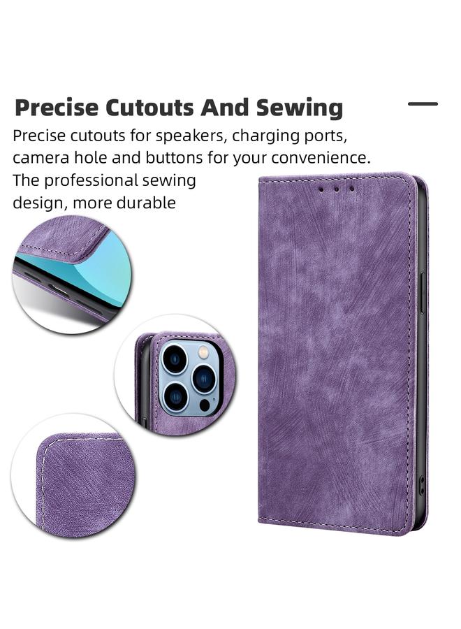 زبون جراب هاتف جلدي مغناطيسي مضاد للسرقة لهاتف iPhone 12 RFID - Image 2