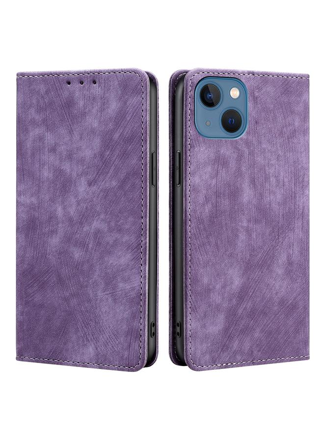 زبون جراب هاتف جلدي مغناطيسي مضاد للسرقة لهاتف iPhone 12 RFID - Image 1