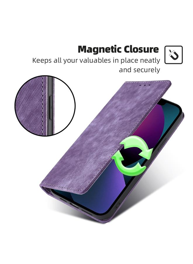 زبون جراب هاتف جلدي مغناطيسي مضاد للسرقة لهاتف iPhone 12 RFID - Image 4