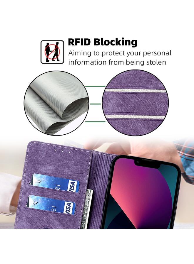 زبون جراب هاتف جلدي مغناطيسي مضاد للسرقة لهاتف iPhone 12 RFID - Image 5
