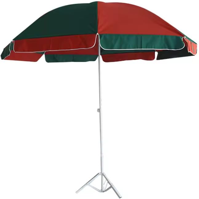 RAINPOPSON RAINPOPSON Outdoor Garden Umbrella With Stand Big Size Patio Garden Umbrella Maroon Green 7Ft  - Image 1