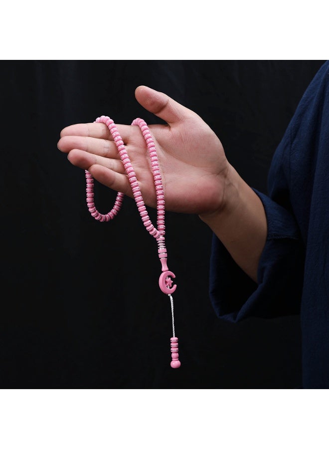 NIBEMINENT 99 Muslim Prayer Beads Pink/8mm 