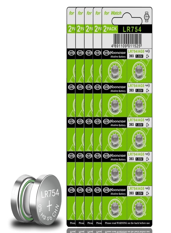 hunbath 50 Pack LR754 AG5 Watch Batteries 309 393 193 SR754W 754 LR48 1.55V Alkaline Button Cell for Laser - Image 1