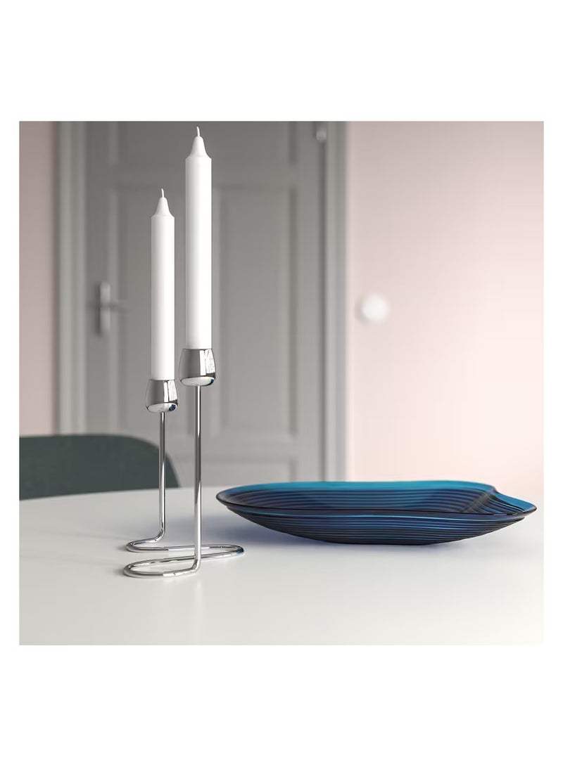 Selecto Hub Candle Holder, Candlestick Holder, Stainless Steel Silver-Colour 20 cm - Image 2