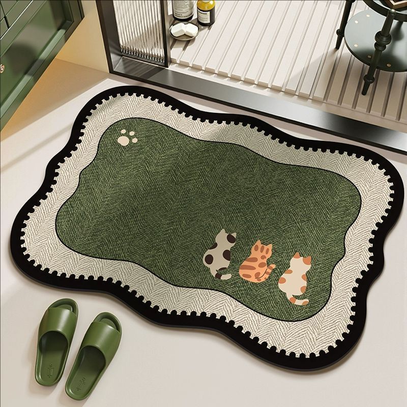 Soft Diatom Mud Bath Mat - Quick-Drying, Non-Slip, Absorbent for Bathroom & Toilet - Image 1