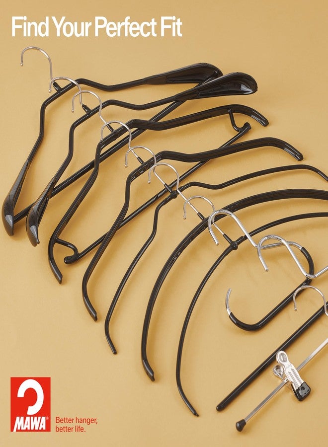 موا علاقة ملابس فولاذية موفرة للمساحة من سلسلة يورو من ماوا باي ريستون لويد، مانعة للانزلاق، مناسبة للقمصان والفساتين والكنزات، طراز 40/P، لون نحاسي، طقم من 12 قطعة - Image 3