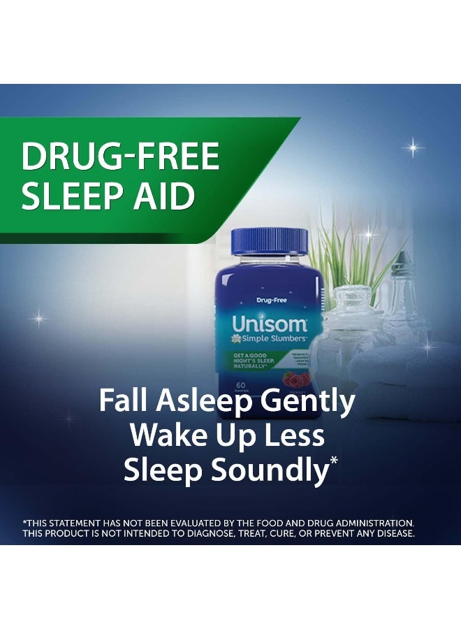 Unisom Sleep Aid Gummies for Adults - Midnight Raspberry - 120 Count - Image 3
