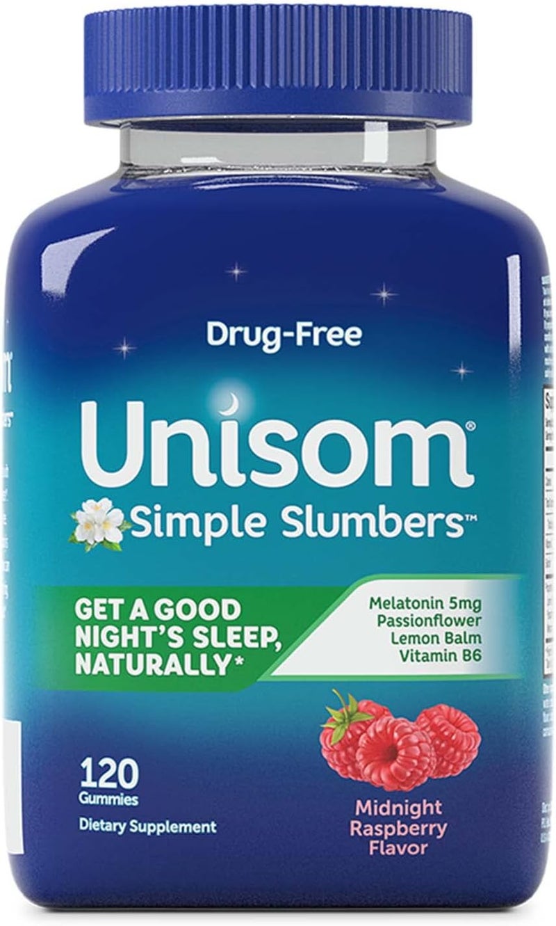 Unisom Sleep Aid Gummies for Adults - Midnight Raspberry - 120 Count - Image 1