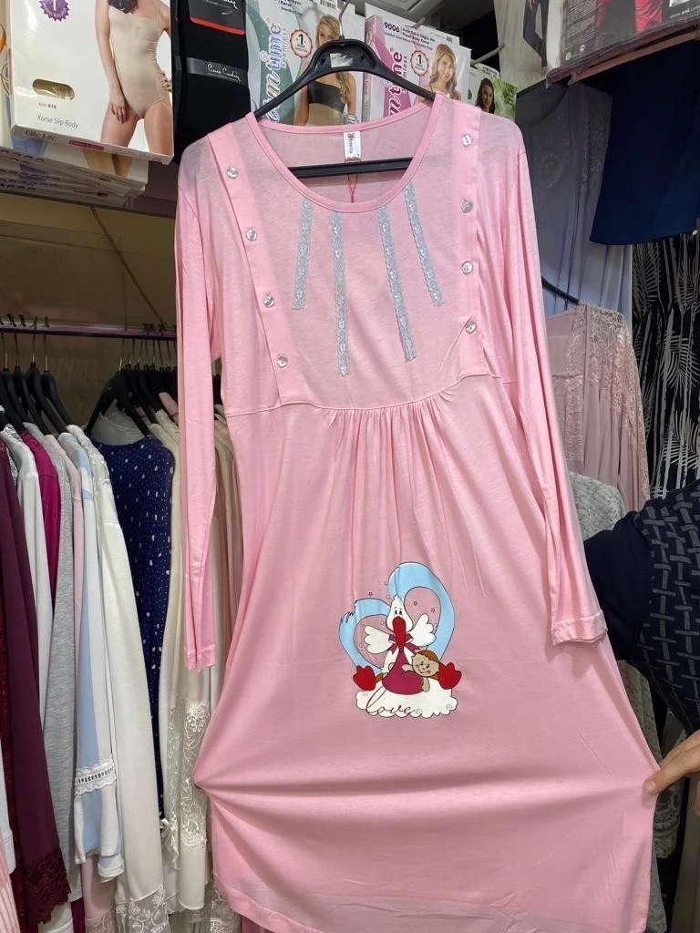 Nehir sel 112092 Maternity Maternity Stork Nightgown